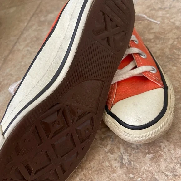 Converse Orange and White Sneakers - Picture 2 of 4